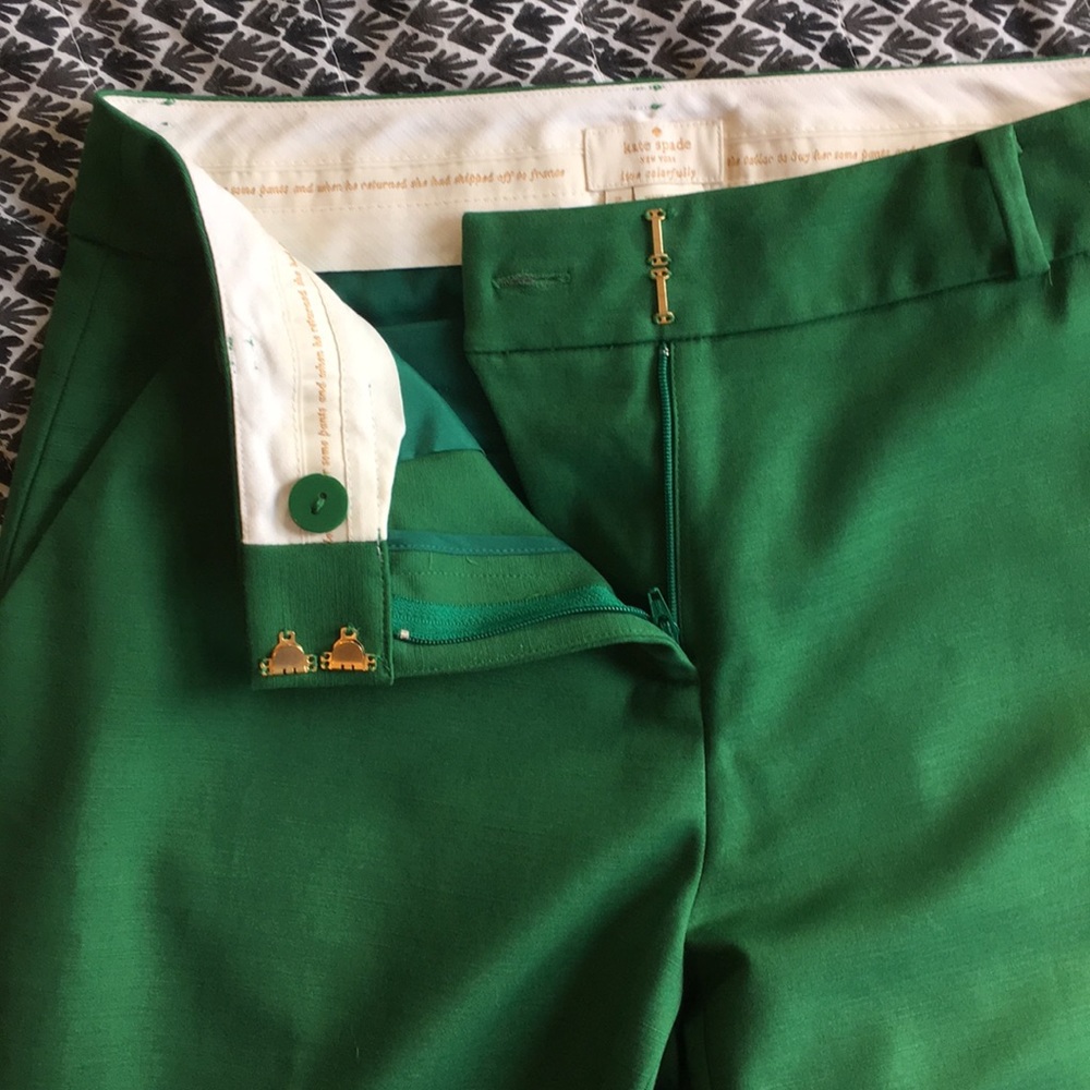 Kate Spade Green Cotton Trousers - Size 2